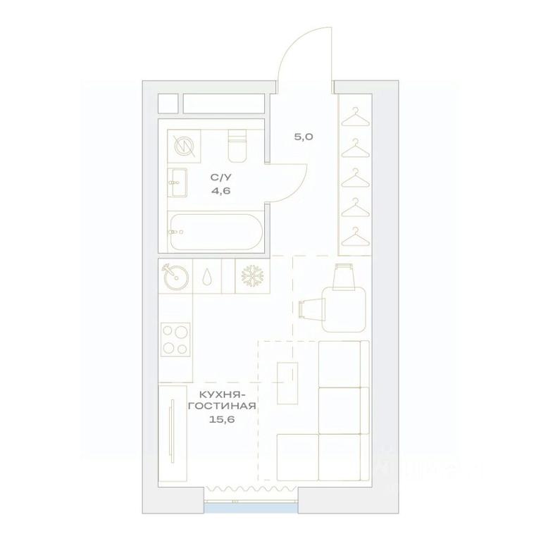 Apartment Sale, 25.2 sq. m. at Detali, zhiloy kompleks Detali, Maryino Settlement, Filimonkovskoye Municipal Formation, Moscow, Russia #1 Apartment Sale, 25.2 sq. m. at Detali, zhiloy kompleks Detali, Maryino Settlement, Filimonkovskoye Municipal Formation, Moscow, Russia #1