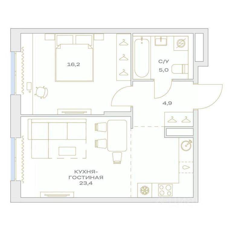 Apartment Sale, 49.5 sq. m. at Detali, zhiloy kompleks Detali, Maryino Settlement, Filimonkovskoye Municipal Formation, Moscow, Russia #1 Apartment Sale, 49.5 sq. m. at Detali, zhiloy kompleks Detali, Maryino Settlement, Filimonkovskoye Municipal Formation, Moscow, Russia #1