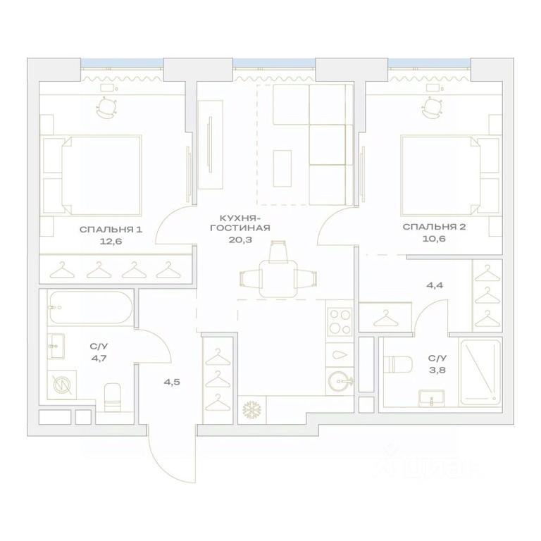 Продажа 2-комн. квартиры, 60,9 м² в ЖК «Детали», жилой комплекс Детали, посёлок Марьино, поселение Филимонковское, Москва, Россия #1 Продажа 2-комн. квартиры, 60,9 м² в ЖК «Детали», жилой комплекс Детали, посёлок Марьино, поселение Филимонковское, Москва, Россия #1