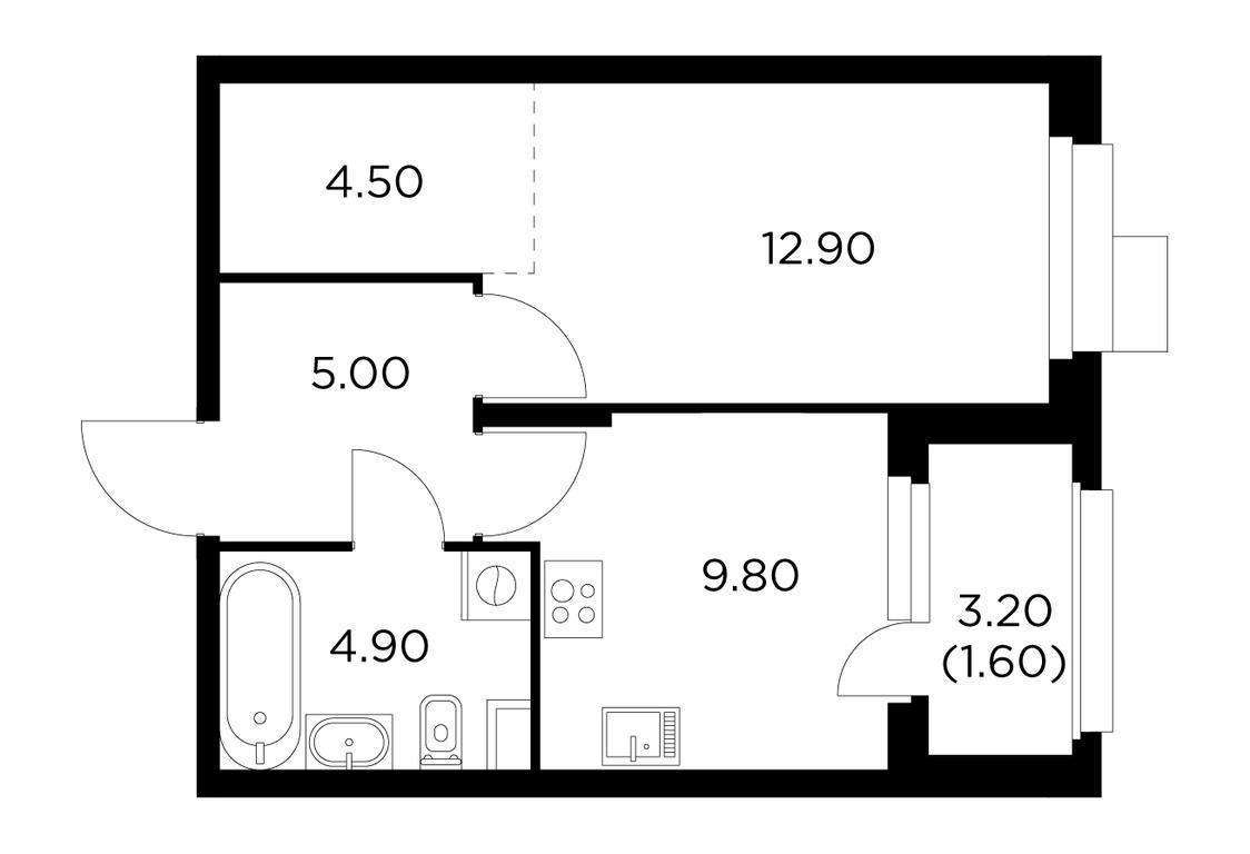 1-BD Apartment Sale, 38.7平方米 at Novoe Medvedkovo, Novoe Medvedkovo Residential Complex, mikrorayon 17A, Mytischi, Moscow Region, Russia #1 1-BD Apartment Sale, 38.7平方米 at Novoe Medvedkovo, Novoe Medvedkovo Residential Complex, mikrorayon 17A, Mytischi, Moscow Region, Russia #1