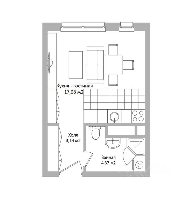 Apartment Sale, 24.6平方米 at po ul. Sukromka, Sukromka Street, Mytischi, Moscow Region, Russia #1 Apartment Sale, 24.6平方米 at po ul. Sukromka, Sukromka Street, Mytischi, Moscow Region, Russia #1