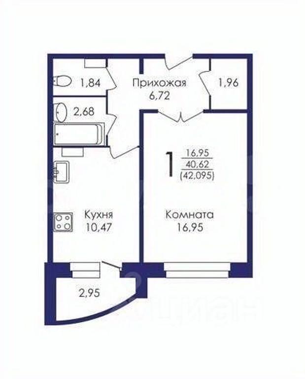 Apartment Sale, 42.1 sq. m. at Moy gorod, ulitsa Ukhtomskogo, Elektrogorsk, Pavlovo-Posadskiy Urban District, Moscow Region, Russia #1