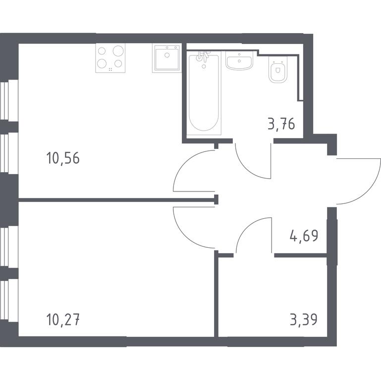 Apartment Sale, 32.67平方米 at Ostafevo, Ostafyevskoe Highway, 12к1, Ryazanovskoe Settlement, Moscow, Russia #1 Apartment Sale, 32.67平方米 at Ostafevo, Ostafyevskoe Highway, 12к1, Ryazanovskoe Settlement, Moscow, Russia #1