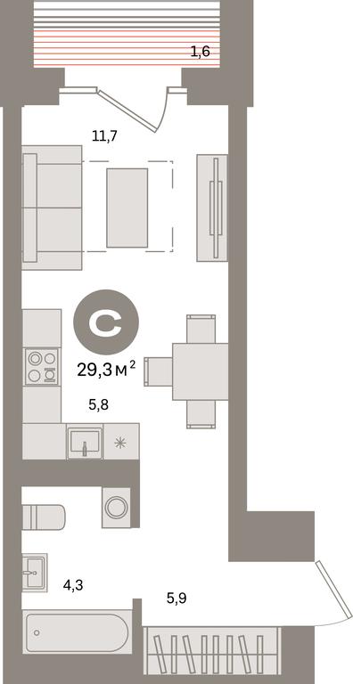 Apartment Sale, 29.3 sq. m. at Kvartal Metronom, Tagilskaya Street, Moscow, Russia #1