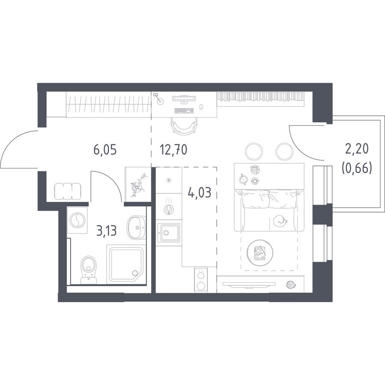 Apartment Sale, 26.57 sq. m. at Prigorod Lesnoe, Molodyozhny bulvar, 6, derevnya Misaylovo, Leninskiy City District, Moscow Region, Russia #1 Apartment Sale, 26.57 sq. m. at Prigorod Lesnoe, Molodyozhny bulvar, 6, derevnya Misaylovo, Leninskiy City District, Moscow Region, Russia #1