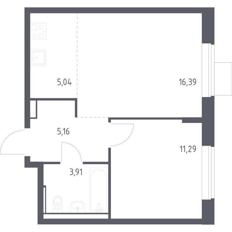 Apartment Sale, 41.79 sq. m. at Prigorod Lesnoe, Molodyozhny bulvar, 6, derevnya Misaylovo, Leninskiy City District, Moscow Region, Russia #1 Apartment Sale, 41.79 sq. m. at Prigorod Lesnoe, Molodyozhny bulvar, 6, derevnya Misaylovo, Leninskiy City District, Moscow Region, Russia #1