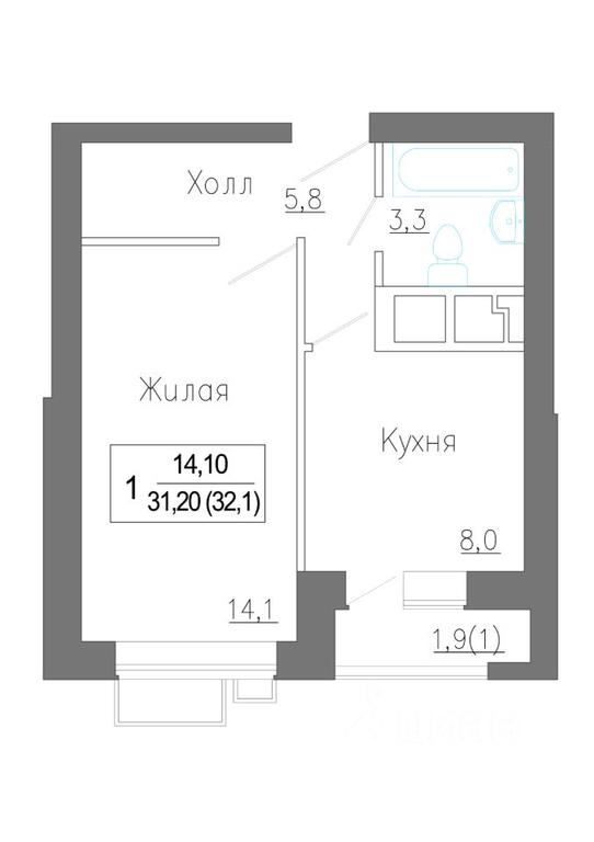 Apartment Sale, 33.2平方米 at Novoe Zamitino, Sadovaya ulitsa, derevnya Saburovo, Krasnogorsk Urban District, Moscow Region, Russia #1 Apartment Sale, 33.2平方米 at Novoe Zamitino, Sadovaya ulitsa, derevnya Saburovo, Krasnogorsk Urban District, Moscow Region, Russia #1