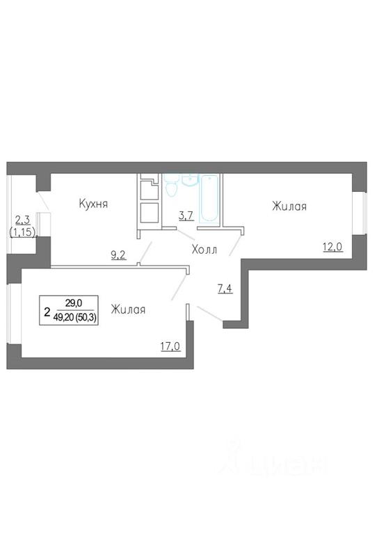 1-BD Apartment Sale, 51.4 sq. m. at Novoe Zamitino, Sadovaya ulitsa, derevnya Saburovo, Krasnogorsk Urban District, Moscow Region, Russia #1