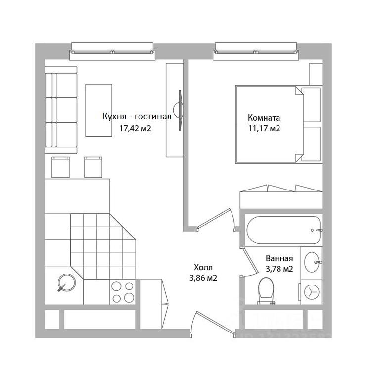 1-BD Apartment Sale, 36.2平方米 at po ul. Sukromka, Sukromka Street, Mytischi, Moscow Region, Russia #1 1-BD Apartment Sale, 36.2平方米 at po ul. Sukromka, Sukromka Street, Mytischi, Moscow Region, Russia #1