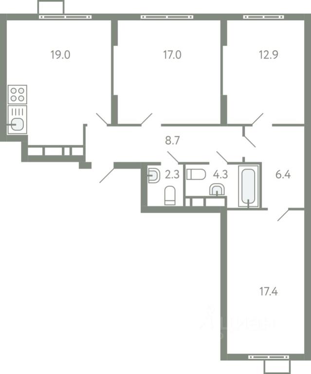 2-BD Apartment Sale, 86.6 sq. m. at Novo-Molokovo, Novo-Molokovskiy bulvar, selo Molokovo, Leninskiy City District, Moscow Region, Russia #1 2-BD Apartment Sale, 86.6 sq. m. at Novo-Molokovo, Novo-Molokovskiy bulvar, selo Molokovo, Leninskiy City District, Moscow Region, Russia #1