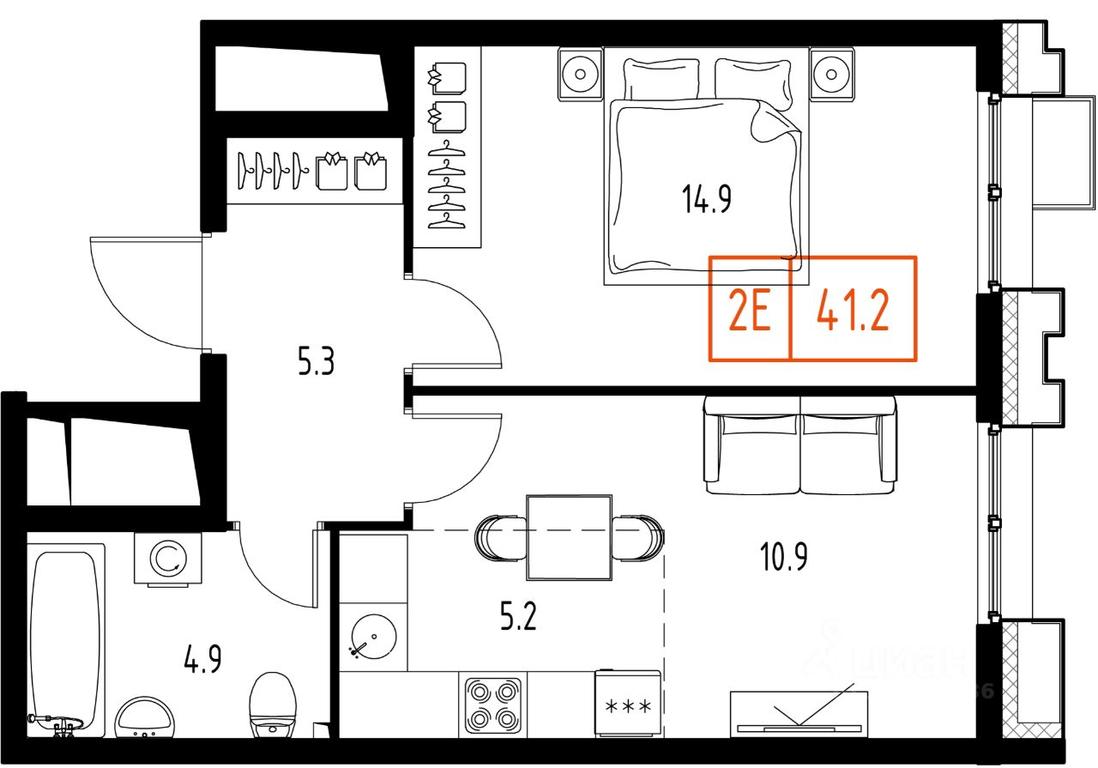 Apartment Sale, 41.2平方米 at Skolkovo ONE, Zarechnaya ulitsa, rabochiy posyolok Zarechye, Odintsovskiy Urban District, Moscow Region, Russia #1 Apartment Sale, 41.2平方米 at Skolkovo ONE, Zarechnaya ulitsa, rabochiy posyolok Zarechye, Odintsovskiy Urban District, Moscow Region, Russia #1