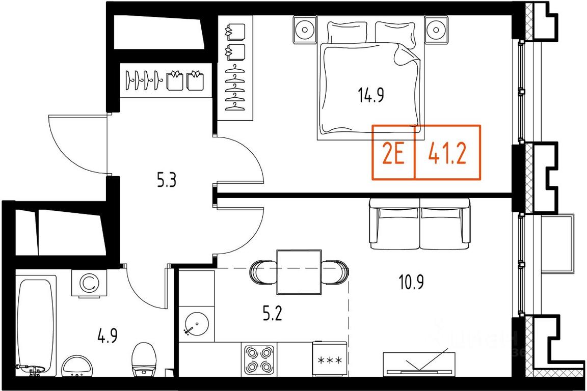 Apartment Sale, 41.2平方米 at Skolkovo ONE, Zarechnaya ulitsa, rabochiy posyolok Zarechye, Odintsovskiy Urban District, Moscow Region, Russia #1 Apartment Sale, 41.2平方米 at Skolkovo ONE, Zarechnaya ulitsa, rabochiy posyolok Zarechye, Odintsovskiy Urban District, Moscow Region, Russia #1