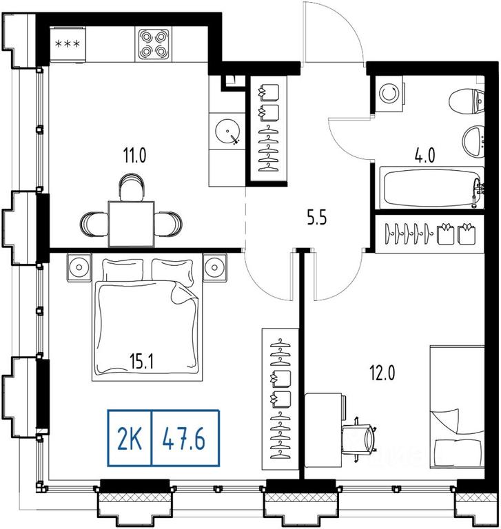 1-BD Apartment Sale, 47.6 sq. m. at Skolkovo ONE, Zarechnaya ulitsa, rabochiy posyolok Zarechye, Odintsovskiy Urban District, Moscow Region, Russia #1 1-BD Apartment Sale, 47.6 sq. m. at Skolkovo ONE, Zarechnaya ulitsa, rabochiy posyolok Zarechye, Odintsovskiy Urban District, Moscow Region, Russia #1