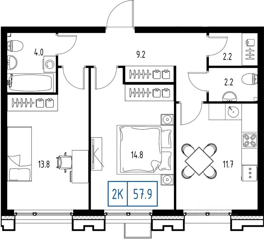 1-BD Apartment Sale, 57.9 sq. m. at Skolkovo ONE, Zarechnaya ulitsa, rabochiy posyolok Zarechye, Odintsovskiy Urban District, Moscow Region, Russia #1 1-BD Apartment Sale, 57.9 sq. m. at Skolkovo ONE, Zarechnaya ulitsa, rabochiy posyolok Zarechye, Odintsovskiy Urban District, Moscow Region, Russia #1