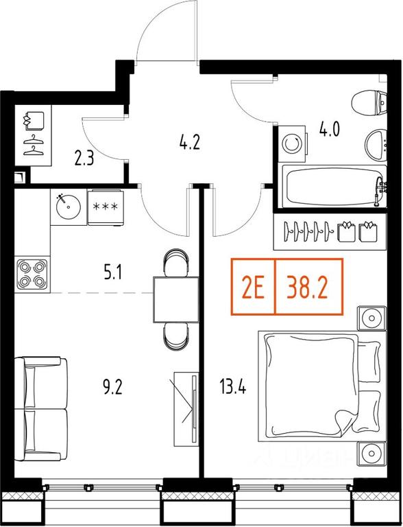 Apartment Sale, 38.2平方米 at Skolkovo ONE, Zarechnaya ulitsa, rabochiy posyolok Zarechye, Odintsovskiy Urban District, Moscow Region, Russia #1 Apartment Sale, 38.2平方米 at Skolkovo ONE, Zarechnaya ulitsa, rabochiy posyolok Zarechye, Odintsovskiy Urban District, Moscow Region, Russia #1