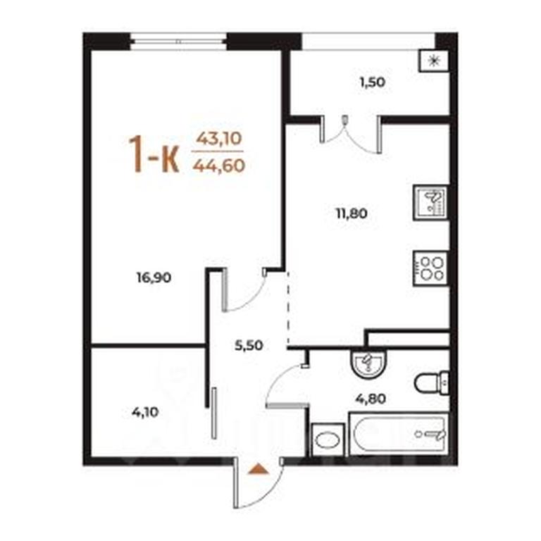 Apartment Sale, 44.6 sq. m. at Novoe Letovo, Zimyonkovskaya ulitsa, Sosenskoye Settlement, Moscow, Russia #1 Apartment Sale, 44.6 sq. m. at Novoe Letovo, Zimyonkovskaya ulitsa, Sosenskoye Settlement, Moscow, Russia #1