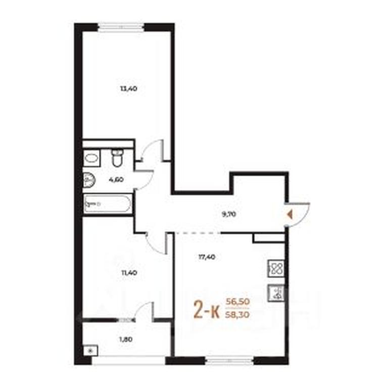 1-BD Apartment Sale, 58.3 sq. m. at Novoe Letovo, Zimyonkovskaya ulitsa, Sosenskoye Settlement, Moscow, Russia #1 1-BD Apartment Sale, 58.3 sq. m. at Novoe Letovo, Zimyonkovskaya ulitsa, Sosenskoye Settlement, Moscow, Russia #1
