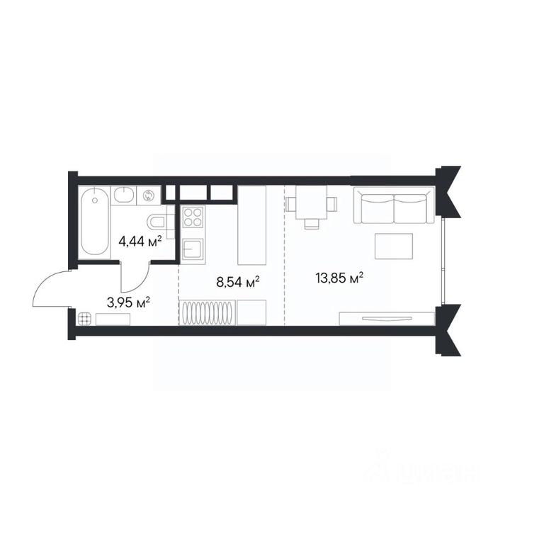 Apartment Sale, 30.41 sq. m. at 1-y Nagatinskiy, Nagatinskaya Street, Moscow, Russia #1 Apartment Sale, 30.41 sq. m. at 1-y Nagatinskiy, Nagatinskaya Street, Moscow, Russia #1