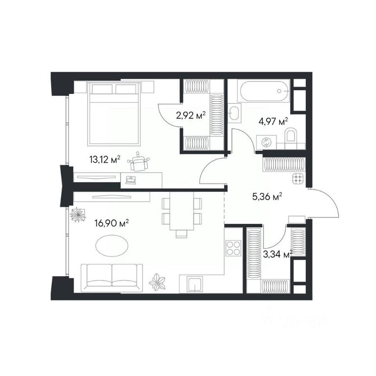 Apartment Sale, 47.23 sq. m. at 1-y Nagatinskiy, Nagatinskaya Street, Moscow, Russia #1