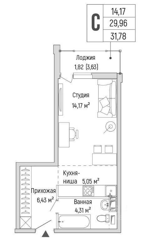 Apartment Sale, 31.78 sq. m. at Бузланово, Krasnogorsk Urban District, Moscow Region, Russia #1 Apartment Sale, 31.78 sq. m. at Бузланово, Krasnogorsk Urban District, Moscow Region, Russia #1