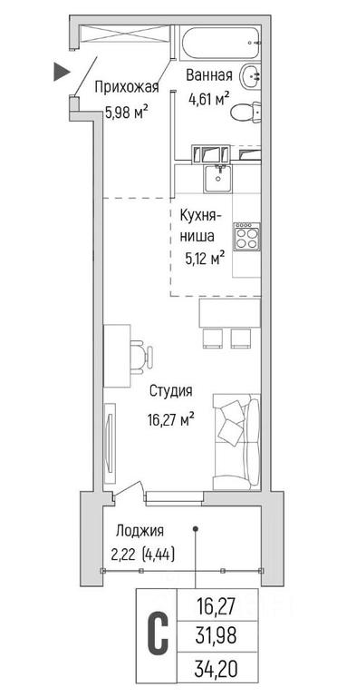 Apartment Sale, 34.2平方米 at Бузланово, Krasnogorsk Urban District, Moscow Region, Russia #1 Apartment Sale, 34.2平方米 at Бузланово, Krasnogorsk Urban District, Moscow Region, Russia #1