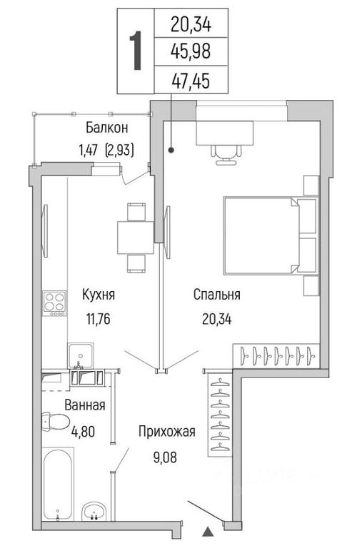 Apartment Sale, 47.45 sq. m. at Бузланово, Krasnogorsk Urban District, Moscow Region, Russia #1 Apartment Sale, 47.45 sq. m. at Бузланово, Krasnogorsk Urban District, Moscow Region, Russia #1