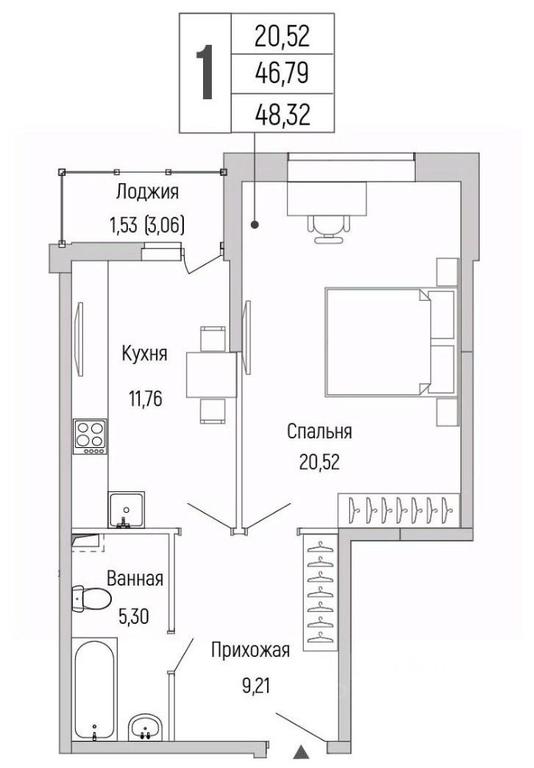 Apartment Sale, 48.32平方米 at Бузланово, Krasnogorsk Urban District, Moscow Region, Russia #1 Apartment Sale, 48.32平方米 at Бузланово, Krasnogorsk Urban District, Moscow Region, Russia #1