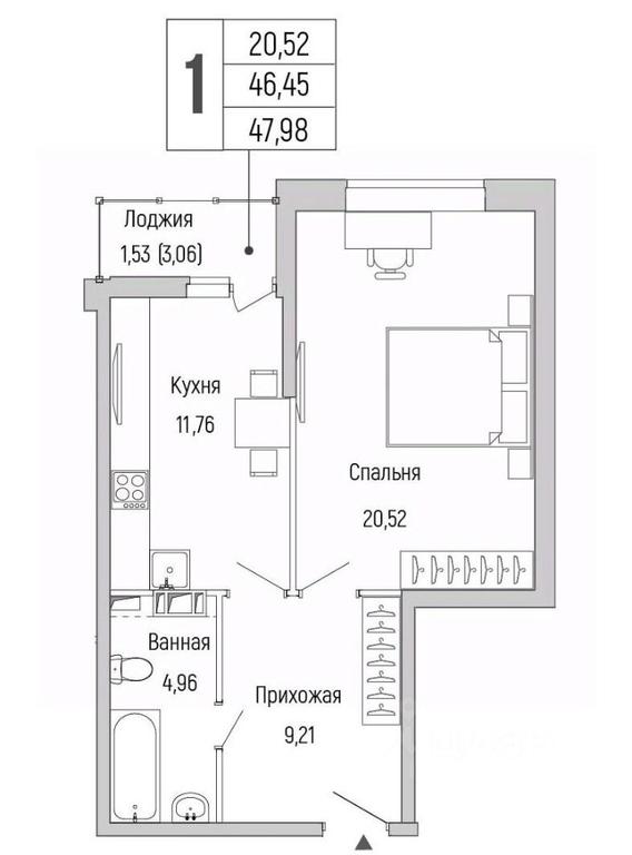 Apartment Sale, 47.98平方米 at Бузланово, Krasnogorsk Urban District, Moscow Region, Russia #1 Apartment Sale, 47.98平方米 at Бузланово, Krasnogorsk Urban District, Moscow Region, Russia #1