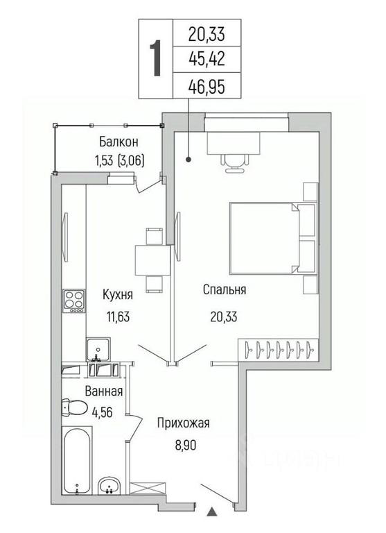 Apartment Sale, 46.95 sq. m. at Бузланово, Krasnogorsk Urban District, Moscow Region, Russia #1 Apartment Sale, 46.95 sq. m. at Бузланово, Krasnogorsk Urban District, Moscow Region, Russia #1