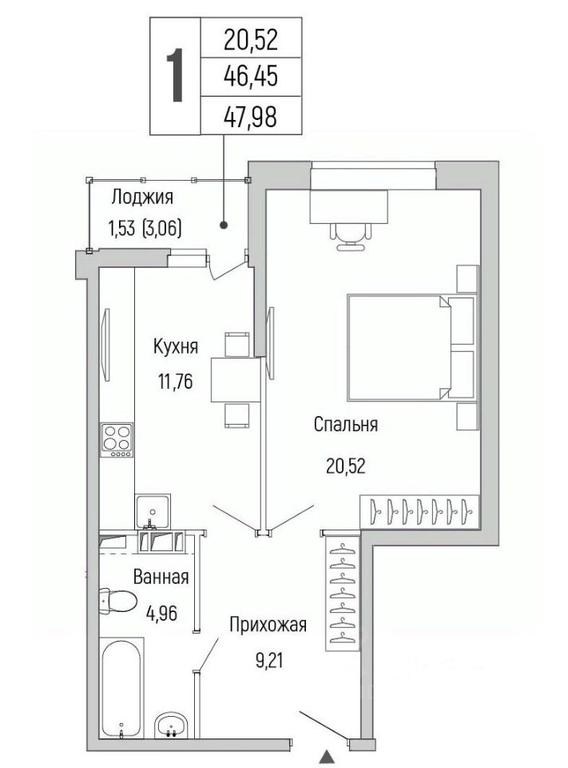 Apartment Sale, 47.98平方米 at Бузланово, Krasnogorsk Urban District, Moscow Region, Russia #1 Apartment Sale, 47.98平方米 at Бузланово, Krasnogorsk Urban District, Moscow Region, Russia #1