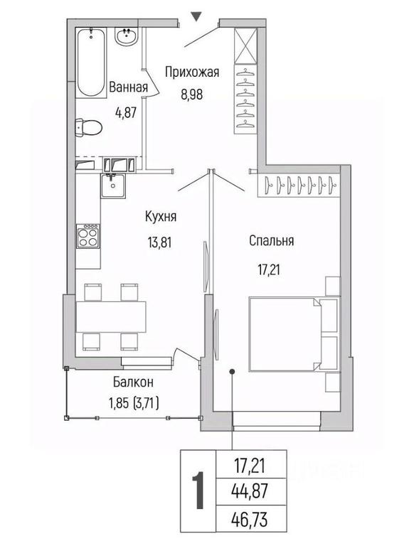 Продажа квартиры, 46,73 м² в КП «Бузланово», городской округ Красногорск, Московская область, Россия #1 Продажа квартиры, 46,73 м² в КП «Бузланово», городской округ Красногорск, Московская область, Россия #1