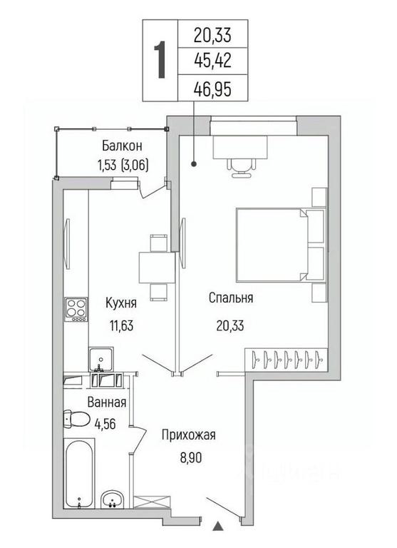 Apartment Sale, 46.95 sq. m. at Бузланово, Krasnogorsk Urban District, Moscow Region, Russia #1 Apartment Sale, 46.95 sq. m. at Бузланово, Krasnogorsk Urban District, Moscow Region, Russia #1