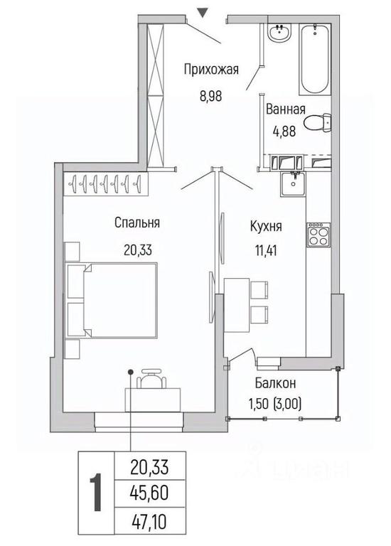 Apartment Sale, 47.1 sq. m. at Бузланово, Krasnogorsk Urban District, Moscow Region, Russia #1 Apartment Sale, 47.1 sq. m. at Бузланово, Krasnogorsk Urban District, Moscow Region, Russia #1