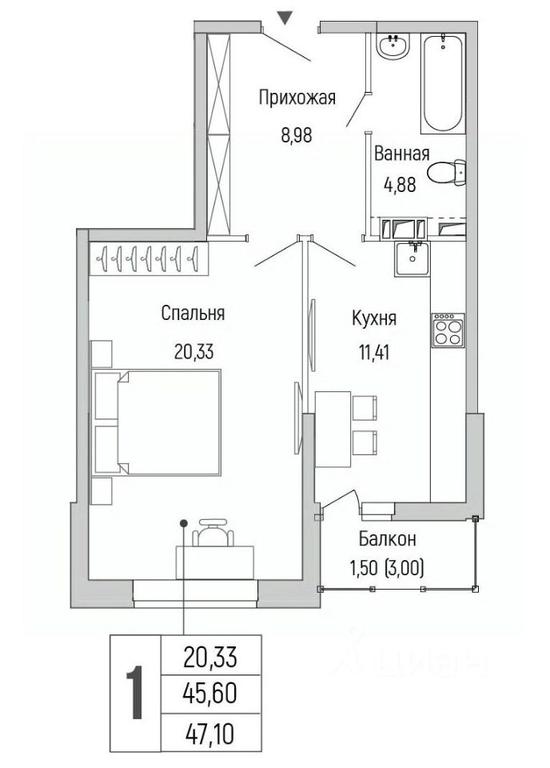 Apartment Sale, 47.1 sq. m. at Бузланово, Krasnogorsk Urban District, Moscow Region, Russia #1 Apartment Sale, 47.1 sq. m. at Бузланово, Krasnogorsk Urban District, Moscow Region, Russia #1