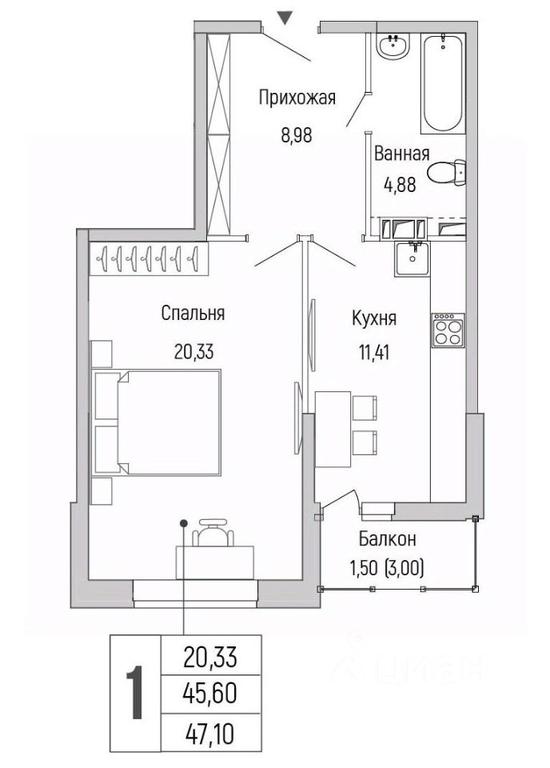 Apartment Sale, 47.1 sq. m. at Бузланово, Krasnogorsk Urban District, Moscow Region, Russia #1 Apartment Sale, 47.1 sq. m. at Бузланово, Krasnogorsk Urban District, Moscow Region, Russia #1