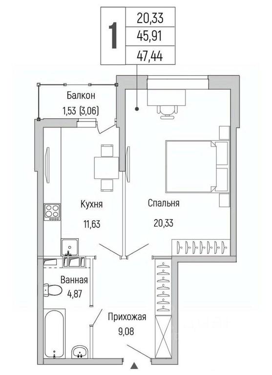 Apartment Sale, 47.44 sq. m. at Бузланово, Krasnogorsk Urban District, Moscow Region, Russia #1 Apartment Sale, 47.44 sq. m. at Бузланово, Krasnogorsk Urban District, Moscow Region, Russia #1