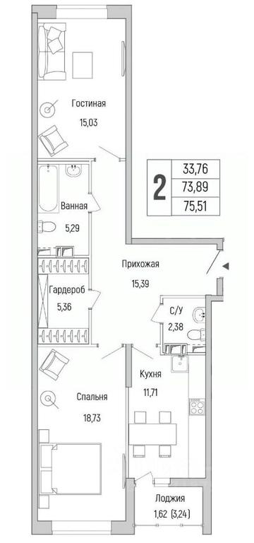 1-BD Apartment Sale, 75.51平方米 at Бузланово, Krasnogorsk Urban District, Moscow Region, Russia #1 1-BD Apartment Sale, 75.51平方米 at Бузланово, Krasnogorsk Urban District, Moscow Region, Russia #1