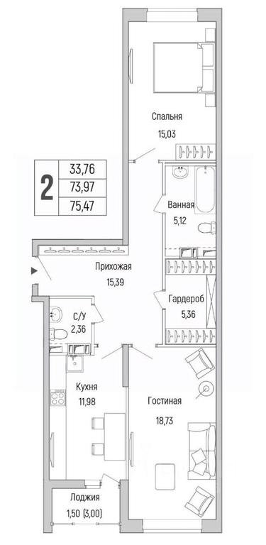 1-BD Apartment Sale, 75.47 sq. m. at Бузланово, Krasnogorsk Urban District, Moscow Region, Russia #1 1-BD Apartment Sale, 75.47 sq. m. at Бузланово, Krasnogorsk Urban District, Moscow Region, Russia #1