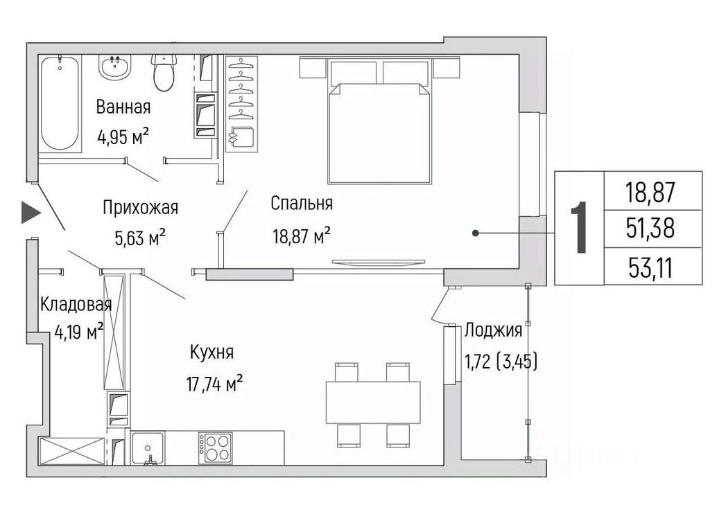 Apartment Sale, 53.11 sq. m. at Бузланово, Krasnogorsk Urban District, Moscow Region, Russia #1 Apartment Sale, 53.11 sq. m. at Бузланово, Krasnogorsk Urban District, Moscow Region, Russia #1