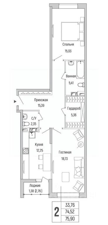1-BD Apartment Sale, 75.9平方米 at Бузланово, Krasnogorsk Urban District, Moscow Region, Russia #1 1-BD Apartment Sale, 75.9平方米 at Бузланово, Krasnogorsk Urban District, Moscow Region, Russia #1
