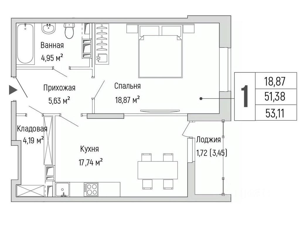 Apartment Sale, 53.11 sq. m. at Бузланово, Krasnogorsk Urban District, Moscow Region, Russia #1 Apartment Sale, 53.11 sq. m. at Бузланово, Krasnogorsk Urban District, Moscow Region, Russia #1