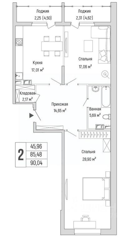 1-BD Apartment Sale, 90.04平方米 at Бузланово, Krasnogorsk Urban District, Moscow Region, Russia #1 1-BD Apartment Sale, 90.04平方米 at Бузланово, Krasnogorsk Urban District, Moscow Region, Russia #1