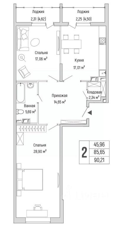 1-BD Apartment Sale, 90.21平方米 at Бузланово, Krasnogorsk Urban District, Moscow Region, Russia #1 1-BD Apartment Sale, 90.21平方米 at Бузланово, Krasnogorsk Urban District, Moscow Region, Russia #1