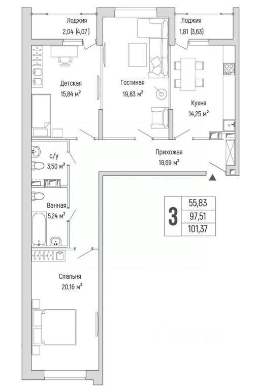 1-BD Apartment Sale, 101.37 sq. m. at Бузланово, Krasnogorsk Urban District, Moscow Region, Russia #1 1-BD Apartment Sale, 101.37 sq. m. at Бузланово, Krasnogorsk Urban District, Moscow Region, Russia #1