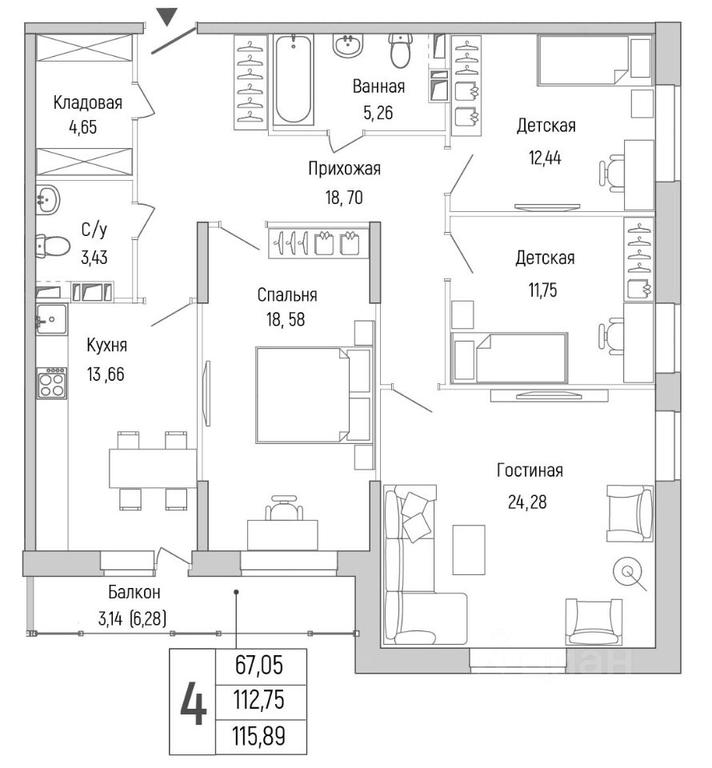1-BD Apartment Sale, 115.89 sq. m. at Бузланово, Krasnogorsk Urban District, Moscow Region, Russia #1 1-BD Apartment Sale, 115.89 sq. m. at Бузланово, Krasnogorsk Urban District, Moscow Region, Russia #1