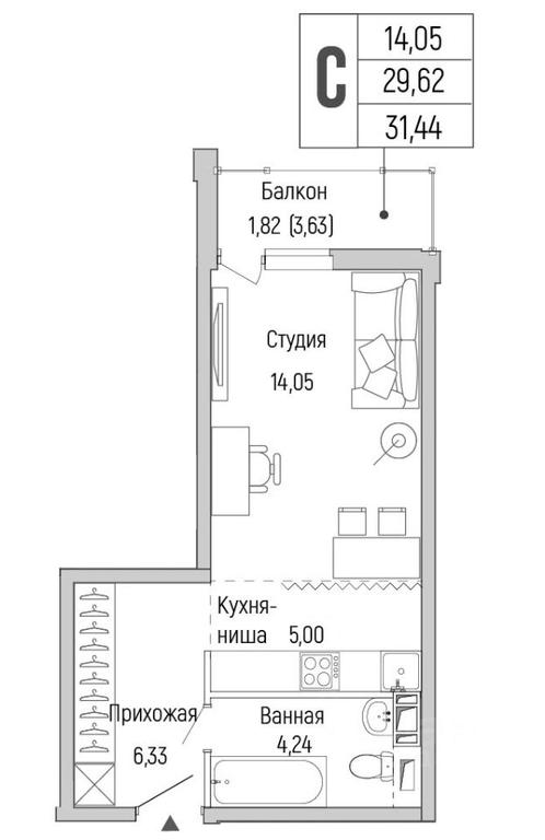 Apartment Sale, 31.44 sq. m. at Бузланово, Krasnogorsk Urban District, Moscow Region, Russia #1 Apartment Sale, 31.44 sq. m. at Бузланово, Krasnogorsk Urban District, Moscow Region, Russia #1