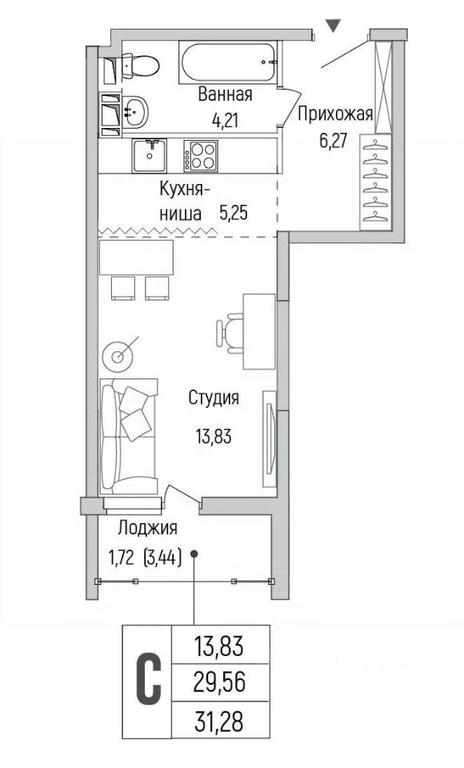 Apartment Sale, 31.28 sq. m. at Бузланово, Krasnogorsk Urban District, Moscow Region, Russia #1 Apartment Sale, 31.28 sq. m. at Бузланово, Krasnogorsk Urban District, Moscow Region, Russia #1