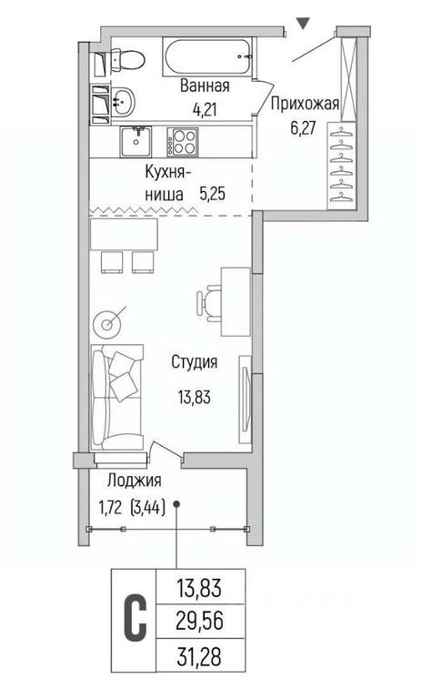 Apartment Sale, 31.28 sq. m. at Бузланово, Krasnogorsk Urban District, Moscow Region, Russia #1 Apartment Sale, 31.28 sq. m. at Бузланово, Krasnogorsk Urban District, Moscow Region, Russia #1