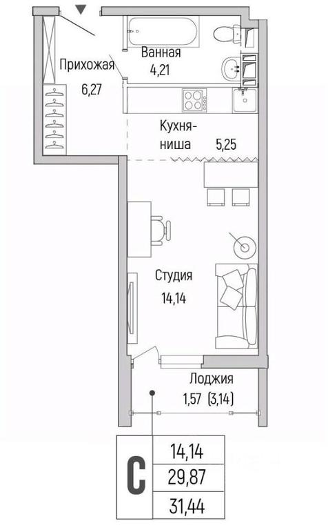 Apartment Sale, 31.44 sq. m. at Бузланово, Krasnogorsk Urban District, Moscow Region, Russia #1 Apartment Sale, 31.44 sq. m. at Бузланово, Krasnogorsk Urban District, Moscow Region, Russia #1