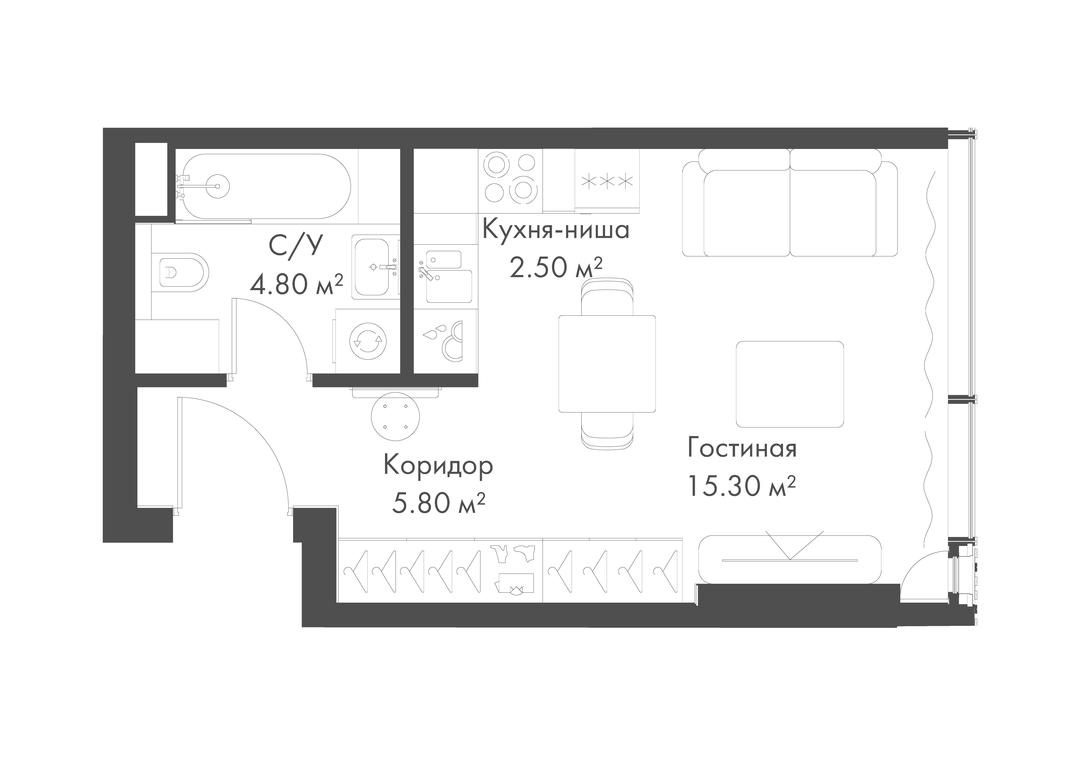 Apartment Sale, 28.4平方米 at Slava, Leningradskiy Avenue, 8с10, Moscow, Russia #1 Apartment Sale, 28.4平方米 at Slava, Leningradskiy Avenue, 8с10, Moscow, Russia #1
